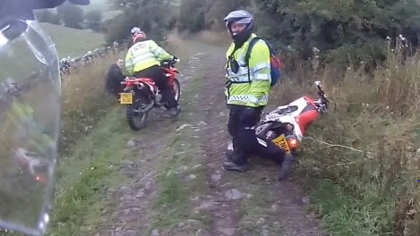 Copper comes a cropper on dirt bike
